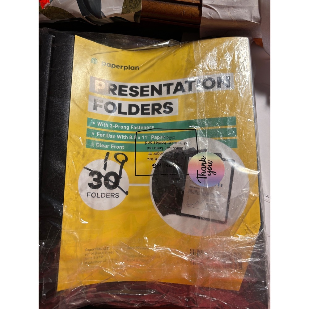 PaperPlan Presentation Folders With 3 Prong Fasteners 19 Folders